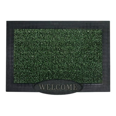 18 x 30 10372037 Earth Taupe GrassWorx Clean Machine Filigree Welcome Doormat 
